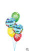Transportation Birthday Balloon Bouquet with Helium and Weight