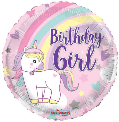 18 inch Unicorn Pastel Birthday Girl Balloons