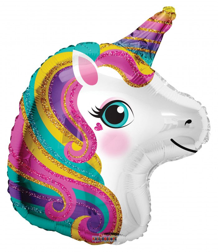 18 inch Unicorn Shape Colourful Foil Balloon with Helium