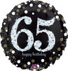 Milestone Sparkling 65th Birthday Balloon with Helium