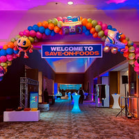 1980s Theme Party Balloon Arch