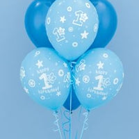 1st Birthday Baby Mickey Prints Balloons Bouquet