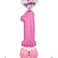 1st Birthday Baby Minnie Mouse Balloons Stand Up