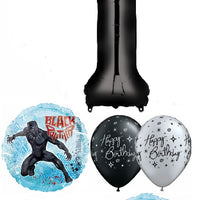 1st Birthday Black Panther Balloon Bouquet