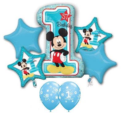1st Birthday Number Mickey Mouse Balloons Bouquet