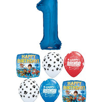 Paw Patrol Pick An Age Blue Number Birthday Balloon Bouquet