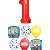 Paw Patrol Pick An Age Red Number Birthday Balloon Bouquet
