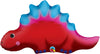 Dinosaur Cute Colourful Stegosaurus Balloon with Helium and Weight