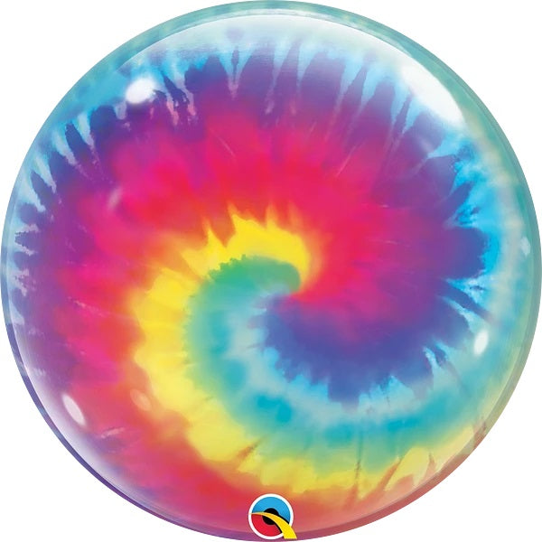 Tie Dye Rainbow Swirl Bubble Balloon