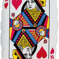 Casino Queen of Hearts Ace Playing Card Balloon with Helium and Weight
