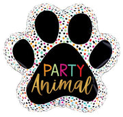 Jungle Animals Party Animal Paw Balloon with Helium and Weight