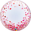 24 inch Red Pink Hearts Bubble Balloons