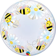 24 inch Bees and Daisies Bubbles Balloons