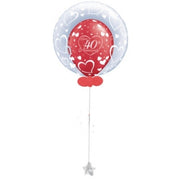 40th Anniversary Bubble Balloon Centerpiece