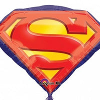 Superman Emblem Balloon with Helium and Weight
