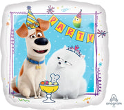 Secret Life of Pets Party Balloon with Helium and Weight