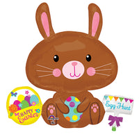 Easter Chocolate Bunny Balloons with Helium and Weight
