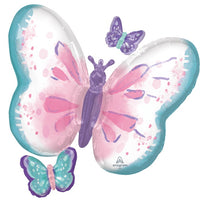 Flutters Butterfly Shape Foil Balloon with Helium and Weight