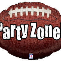 Football Party Zone Foil Balloon with Helium and Weight