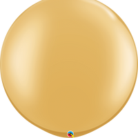Qualatex 30 inch Round Pearl Gold Uninflated Latex Balloon