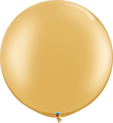 Qualatex 30 inch Round Pearl Gold Uninflated Latex Balloon