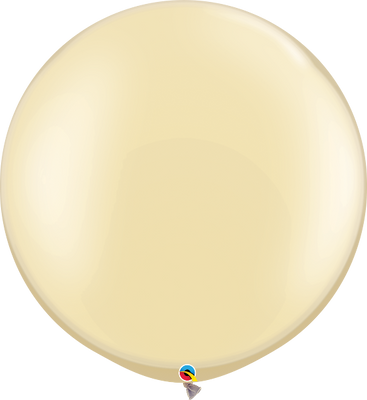 Qualatex 30 inch Round Pearl Ivory Uninflated Latex Balloon