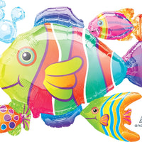 Tropical Fish Balloon with Helium and Weight
