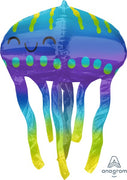 Sea Creatures Jellyfish Shape Foil Balloon with Helium and Weight
