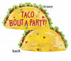 Fiesta Taco Bout A Party Foil Balloons with Helium and Weight