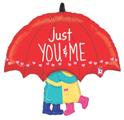 Love Umbrella Just You An Me Foil Balloons with Helium and Weight