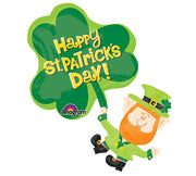 St Patricks Day Leprechaun Balloon with Helium and Weight