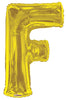 Jumbo Gold Letter F Foil Balloon with Helium Weight