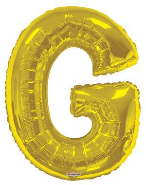 Jumbo Gold Letter G Foil Balloon with Helium Weight