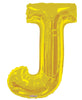 Jumbo Gold Letter J Foil Balloon with Helium Weight