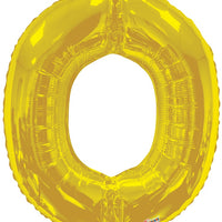 Jumbo Gold Letter O Foil Balloon with Helium Weight