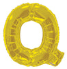 Jumbo Gold Letter Q Foil Balloon with Helium Weight