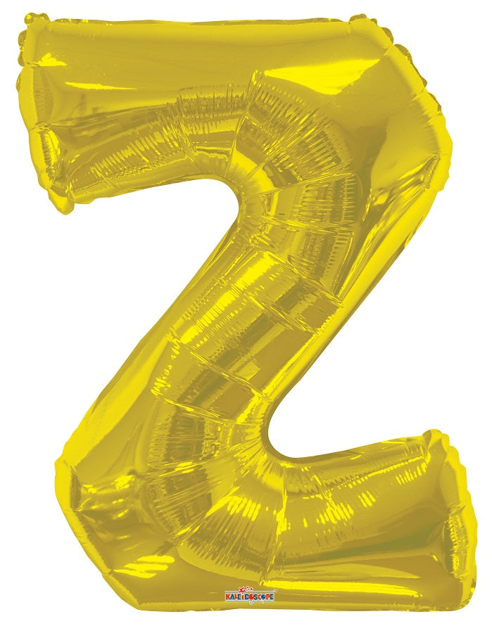 Jumbo Gold Letter Z Foil Balloon with Helium Weight