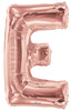 Jumbo Rose Gold Letter E Foil Balloon with Helium Weight