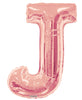 Jumbo Rose Gold Letter J Foil Balloon with Helium Weight