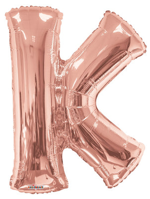Jumbo Rose Gold Letter K Foil Balloon Balloon with Helium Weight