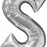 34 inch Jumbo Silver Dollar Sign Symbol Balloon with Helium and Weight