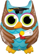 Graduation Owl Shape Foil Balloon with Helium and Weight