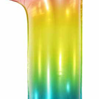 Jumbo Jelly Rainbow Number 1 Balloon with Helium and Weight