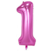 Jumbo Pink Number 1 Foil Balloon with Helium Weight