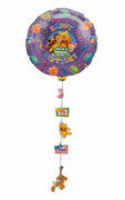 Winne the Pooh Birthday Drop A Line Balloon with Helium and Weight