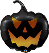 Halloween Black Jack Pumpkin Balloon with Helium and Weight