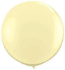 36 inch Qualatex Round Ivory Balloon with Helium and Weight