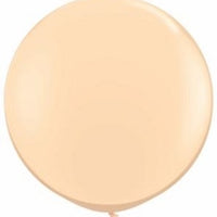 36 inch Round Blush Balloon with Helium and Weight