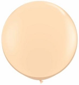 36 inch Qualatex Round Blush Balloon with Helium and Weight