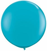 36 inch Qualatex Round Robin Egg Blue Balloon with Helium and Weight